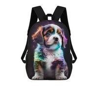 sinyumoney Galactic Pup Portrait Mochilas Impresas En 3D Para Niños, Mochila Escolar, Mochila Informal Para Exteriores, Mochila Informal De Moda Para Niños, Lindas Bolsas De Viaje 17inch