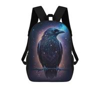 sinyumoney Galactic Raven Art Print -1 Mochila Escolar Infantil De 17 Pulgadas Con Estampado 3D De Películas De Anime Para Niños, Mochila De Viaje, Mochila Escolar Infantil