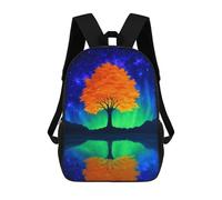 sinyumoney Galactic Reflection Tree Art Print Mochila Escolar Resistente Al Agua, Mochila De Viaje, Bolsa Para Computadora Para Hombres, Mujeres Y Adolescentes 17inch