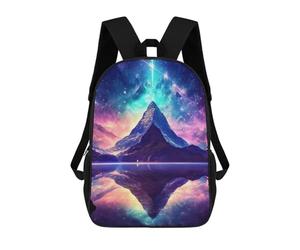 sinyumoney Galactic Reflections A Cosmic Mountain Scene Mochilas Escolares Para Niños Y Niñas, Mochilas Deportivas Informales Para Primaria, Mochilas De Gran Capacidad Para Libros 17inch