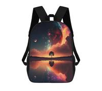 sinyumoney Galactic Reflections A Cosmic Serenity Mochila Escolar Mochilas Escolares Para Niñas Y Niños Mochila Con Bolsillo Mochila Escolar De Moda Para Niños 17inch