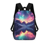 sinyumoney Galactic Reflections in Mountains Mochilas Escolares De Moda Para Papelería, Impermeables, Informales, Para Hombres, Mujeres Y Adolescentes 17inch