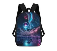 sinyumoney Galactic Reflections Mochila Escolar Impresa En 3D Para Niños, Mochila Escolar Informal De Moda Para Viajes Para Niños Y Estudiantes 17inch