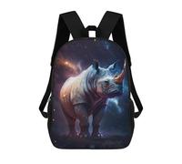 sinyumoney Galactic Rhino Cosmic Wonder -1 Mochila Escolar Infantil Impresa En 3D 17inch Mochilas De Moda Para Niños De Primaria Y Secundaria