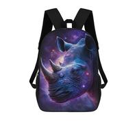sinyumoney Galactic Rhino Portrait -1 Mochila Escolar Impresa En 3D 17inch Mochilas De Moda Para Niños, Mochilas Escolares Para Niños De Primaria Y Secundaria