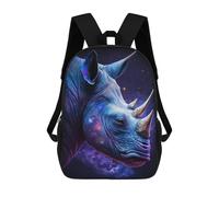 sinyumoney Galactic Rhino Portrait-11 Mochila Escolar Infantil Impresa En 3D 17inch Mochilas De Moda Para Niños De Primaria Y Secundaria