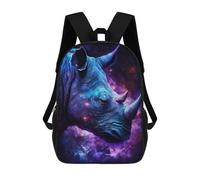 sinyumoney Galactic Rhino Portrait -4 Mochila Escolar Impresa En 3D 17inch Mochila Escolar Infantil Mochilas De Viaje Mochila Informal De Moda Para Niños Y Estudiantes