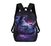 sinyumoney Galactic Rhino Profile-8 Mochila Escolar Infantil De 17 Pulgadas Con Estampado 3D, Mochila Moderna Para Niños, Mochilas De Viaje, Bolsas Para Libros, Mochila Escolar Infantil