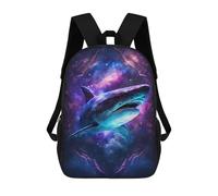sinyumoney Galactic Shark Art Print-2 Mochila Escolar/para Ordenador Portátil Para Colegio/trabajo/viajes Para Camping, Aventuras Al Aire Libre Y Viajes Diarios 17inch