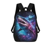 sinyumoney Galactic Shark Art Print-4 Mochila Escolar Para Institutos De Secundaria Mochila Informal - Perfecta Para Viajes, Trabajo Y Uso Diario 17inch