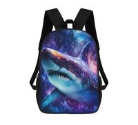 sinyumoney Galactic Shark Art Print Mochila Escolar Para Secundaria Y Preparatoria. Mochila Informal Para Adolescentes, Chicas, Chicos, Mujeres Y Hombres. 17inch