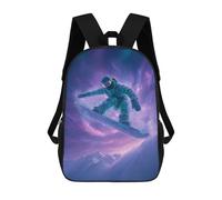 sinyumoney Galactic Snowboarding Adventure -1 Mochila De Negocios Para Portátil, Mochila Unisex Informal Para Niñas, Niños Y Adolescentes 17inch