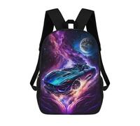 sinyumoney Galactic Sports Car Adventure Mochila Escolar Resistente Al Agua Para Ordenador Portátil: Perfecta Para Viajes, Trabajo Y Uso Diario 17inch