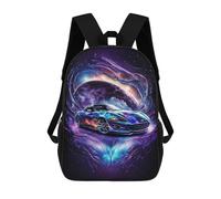 sinyumoney Galactic Sports Car Art Print-2 Mochila Escolar, Mochila De Día, Mochila De Negocios, Mochila Impermeable Para Libros Para Niñas, Niños Y Adolescentes 17inch