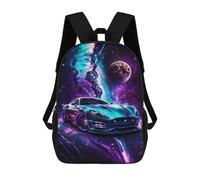 sinyumoney Galactic Sports Car Artwork-1 Mochilas Para Niños 17inch Mochila Escolar Mochila Escolar Impresa En 3D Para Niños De Primaria Y Secundaria