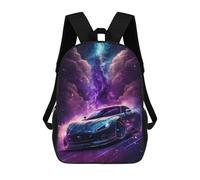 sinyumoney Galactic Sports Car Artwork-7 Mochila Escolar Secundaria Informal Para Viajes, Mochilas Para La Escuela Secundaria, Para Acampar, Aventuras Al Aire Libre Y Viajes Diarios 17inch