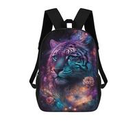 sinyumoney Galactic Tiger Fantasy Art Print -2 Mochila Escolar Infantil Impresa En 3D Para Niños, Mochila De Viaje De Alta Capacidad, Mochilas Para Libros De 17 Pulgadas Para Niños