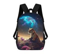 sinyumoney Galactic Tiger Majesty -4 Mochila Escolar Mochilas Escolares Para Niñas Y Niños Mochila Con Bolsillo Mochila Escolar De Moda Para Niños 17inch