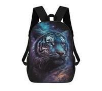 sinyumoney Galactic Tiger Portrait -1 Mochila Escolar Ligera Para Aeropuerto, Estudiantes Universitarios, Mochila Para Niños/niñas/adolescentes 17inch