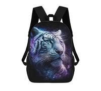 sinyumoney Galactic Tiger Portrait -12 Mochilas Para Niños 17inch Mochila Escolar Mochila Escolar Impresa En 3D Para Niños De Primaria Y Secundaria