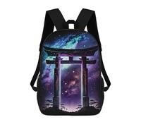 sinyumoney Galactic Torii Gateway Mochila Escolar Infantil De 17 Pulgadas, Mochila Escolar Impresa En 3D Para Niños De Primaria Y Secundaria