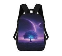 sinyumoney Galactic Tree Glowing in Space Mochila Escolar Infantil De 17 Pulgadas, Mochila Escolar Impresa En 3D Para Niños De Primaria Y Secundaria