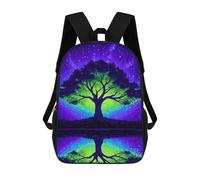 sinyumoney Galactic Tree Reflection Mochila Escolar Resistente Al Agua, Mochila De Viaje, Bolsa Para Computadora - Perfecta Para Viajes, Trabajo Y Uso Diario 17inch