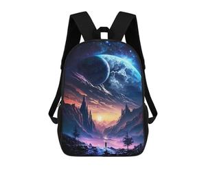 sinyumoney Galactic Twilight Fantasy Mochila Escolar Ligera Para Aeropuerto, Estudiantes Universitarios, Mochila Para Adolescentes, Chicas, Chicos, Mujeres Y Hombres 17inch