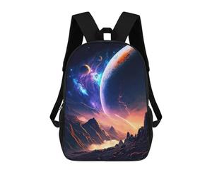 sinyumoney Galactic Twilight Planet Mochila Escolar Resistente Al Agua, Mochila De Viaje, Bolsa Para Computadora Para La Escuela/trabajo/viajes 17inch