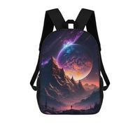 sinyumoney Galactic Twilight Scenery Mochila Escolar Para Niños Con Impresión 3D, Mochila Moderna Para Niños Y Niñas, Mochila Informal Para Estudiantes. 17inch