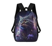 sinyumoney Galactic Whiskered Wonder Mochila Escolar Informal Para El Día A Día, Para La Escuela, El Trabajo Y Los Viajes Para Hombres, Mujeres Y Adolescentes. 17inch