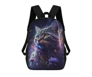 sinyumoney Galactic Whiskered Wonder Mochila Escolar Informal Para El Día A Día, Para La Escuela, El Trabajo Y Los Viajes Para Hombres, Mujeres Y Adolescentes. 17inch