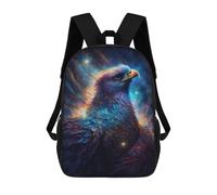 sinyumoney Galactic Wolf Duo -2 - Mochila escolar para ordenador para la escuela, el trabajo, viajes, perfecta para viajes, trabajo y uso diario, Estilo-12-1, 17"