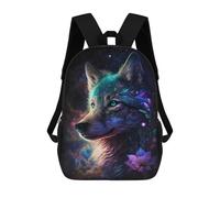 sinyumoney Galactic Wolf Fantasy Art Print -2 Mochilas Infantiles Impresas En 3D Para Niños. Mochilas De Viaje De Moda Para Niños. Mochila Escolar Para Estudiantes De Primaria Y Secundaria.