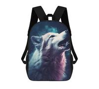 sinyumoney Galactic Wolf Howl -1 Mochilas Infantiles Impresas En 3D, Mochilas De Moda Informales, Mochilas De Viaje Bonitas, Mochilas Informales Para Exteriores Para Niños Y Niñas 17inch