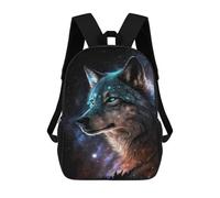 sinyumoney Galactic Wolf Portrait -15 Mochila Escolar, Mochila De Viaje Para La Universidad, Mochilas Para Niñas Y Adolescentes 17inch