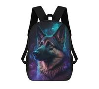 sinyumoney Galactic Wolf Portrait -18 Mochila Escolar De Moda, Mochila Para Material Escolar, Mochila Impermeable Informal Para Acampar, Aventuras Al Aire Libre Y Viajes Diarios 17inch