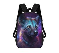 sinyumoney Galactic Wolf Portrait -22 Mochila Escolar De 17 Pulgadas Para Adolescentes, Con Estampado 3D, Ajustable Y Con Bolsillos, Ideal Para Niños, Niñas Y Estudiantes.