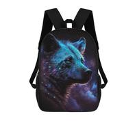 sinyumoney Galactic Wolf Portrait -23 Mochila Escolar, Mochila De Día, Mochila De Negocios, Mochila Impermeable Para Libros Para Niñas, Niños Y Adolescentes 17inch