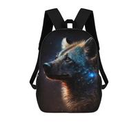 sinyumoney Galactic Wolf Portrait -27 Mochila Escolar Impresa En 3D 17inch Mochila Escolar Infantil Mochilas De Viaje Mochila Informal De Moda Para Niños Y Estudiantes