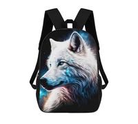 sinyumoney Galactic Wolf Portrait -3 Mochila Infantil De Moda Divertida Mochila Escolar Para Niños Y Adolescentes Con Impresión 3D Para Niños 17inch