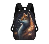 sinyumoney Galactic Wolf Portrait -40 Mochila Infantil De 17 Pulgadas, Mochila Escolar Con Estampado 3D De Dibujos Animados Para Niños Y Adolescentes.