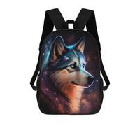 sinyumoney Galactic Wolf Portrait-49 Mochila De Viaje Resistente Al Agua, Bolsa Para Computadora Para Adolescentes, Niñas, Niños, Mujeres Y Hombres 17inch