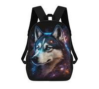 sinyumoney Galactic Wolf Portrait-7 Mochila Escolar Impresa En 3D 17inch Mochila Escolar Infantil Mochilas De Viaje Mochila Informal De Moda Para Niños Y Estudiantes
