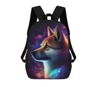 sinyumoney Galactic Wolf Portrait Mochila Escolar Grande Para Niños, Niñas, Adolescentes, Hombres Y Mujeres 17inch