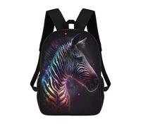 sinyumoney Galactic Zebra Art Print -1 Mochila Escolar Para Secundaria Y Preparatoria. Mochila Informal Para Adolescentes, Chicas, Chicos, Mujeres Y Hombres. 17inch