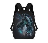 sinyumoney Galactic Zebra Art Print -2 Mochilas Para Niños 17inch Mochila Escolar Mochila Escolar Impresa En 3D Para Niños De Primaria Y Secundaria