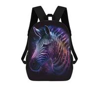 sinyumoney Galactic Zebra Art Print-3 Mochila Escolar Secundaria Informal Para Viajes, Mochilas Para La Escuela Secundaria, Para Acampar, Aventuras Al Aire Libre Y Viajes Diarios 17inch