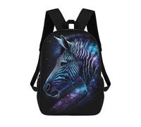 sinyumoney Galactic Zebra Art Print Mochila Escolar Infantil Impresa En 3D Para Niños, Mochila De Viaje De Alta Capacidad, Mochilas Para Libros De 17 Pulgadas Para Niños