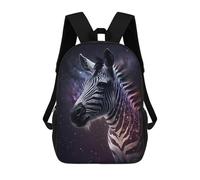 sinyumoney Galactic Zebra Portrait Mochilas Infantiles Impresas En 3D De 17 Pulgadas. Mochila Escolar Informal Impresa En 3D Para Niños De Primaria Y Secundaria.